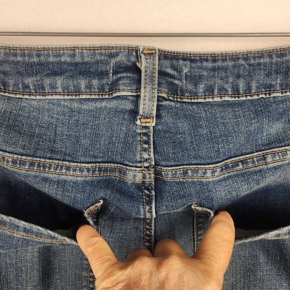 Lane Bryant Jeans Mid Rise Super Stretch Bootcut Women Plus 24R Blue Distressed - Picture 11 of 16